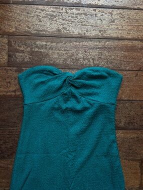 Teal Strapless Dress